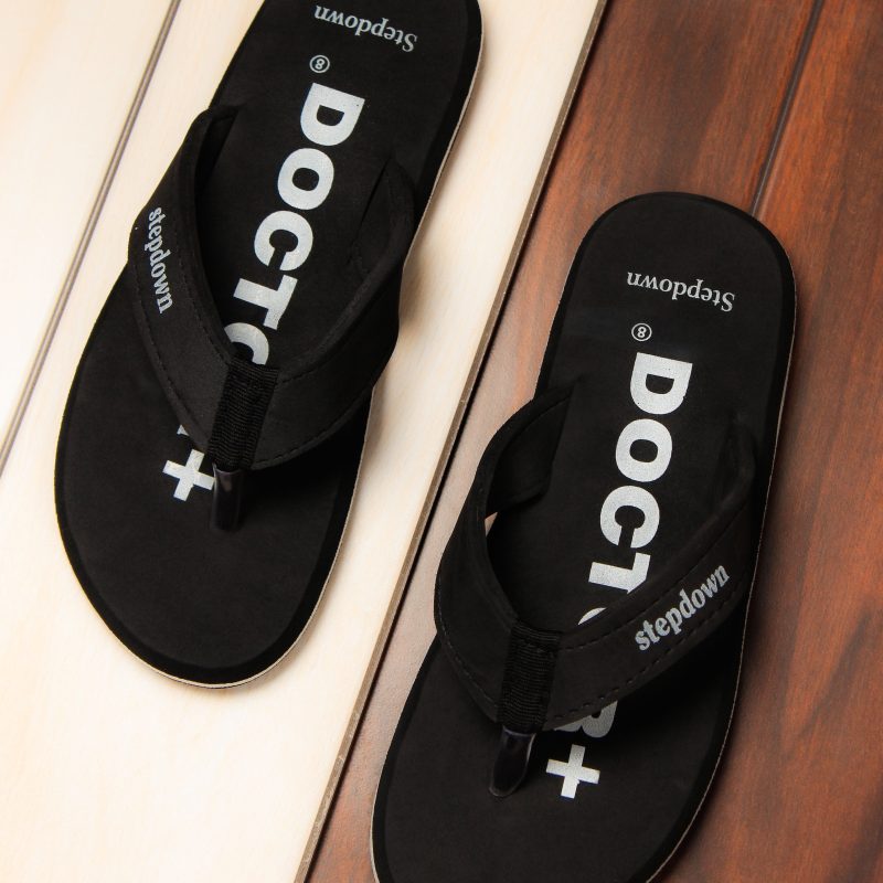 Men’s Soft Orthopedic Comfortable Flip-Flop Slippers - Black